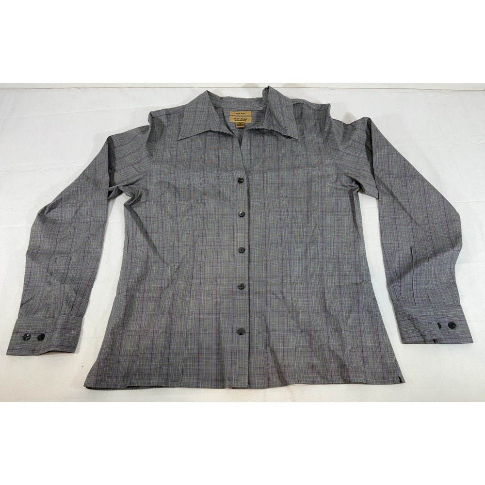 Gold Label Westbound Gray Button Down Shirt Women's Size 6 Non-Iron Long Sleeve